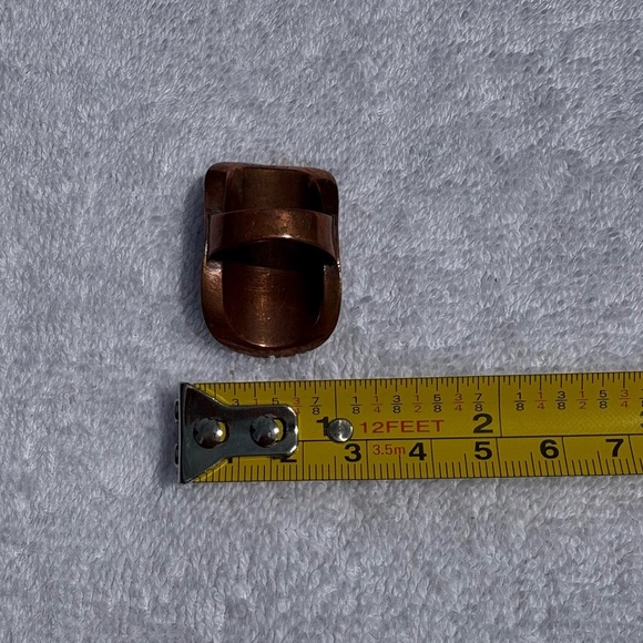 Brutalist Copper Statement Ring - Bold Retro Design - Picture 7 of 8